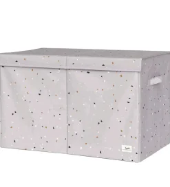 3 Sprouts Opbevaringskasse m. Låg - 63x38x39 cm - Terrazzo/Lyseg