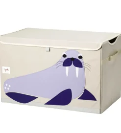 3 Sprouts Opbevaringskasse m. Låg - 61x37x38 cm - Hvalros
