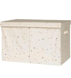 3 Sprouts Opbevaringskasse m. Låg - 63x38x39 cm - Terrazzo/Creme