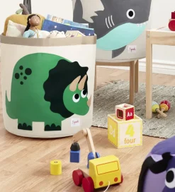 3 Sprouts Opbevaringskurv - 44,5x43 cm - Dinosaur