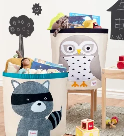 3 Sprouts Opbevaringskurv - 44,5x43 cm - Sneugle