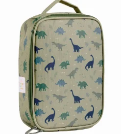 A Little Lovely Company Køletaske - Grøn m. Dinosaur