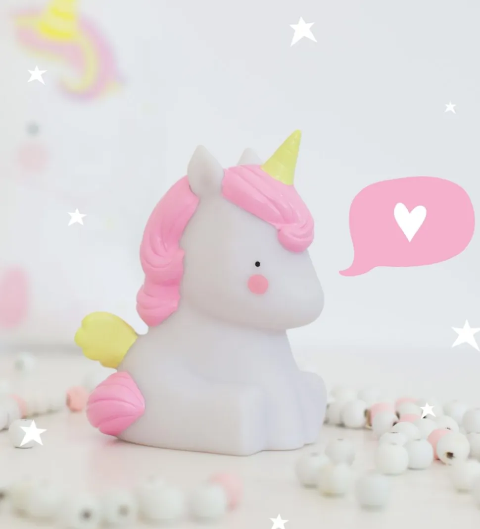 A Little Lovely Company Minilampe - 12,5 cm - Enhjørning