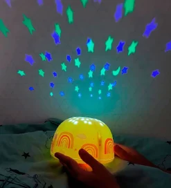 A Little Lovely Company Projektørlampe - 14x9 cm - Rainbows
