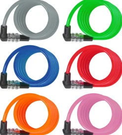 Abus Spirallås - 3506C - 120 cm - Assorteret