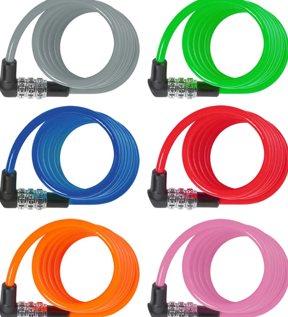 Abus Spirallås - 3506C - 120 cm - Assorteret