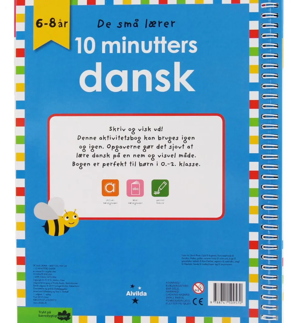 Alvilda Aktivitetsbog - Skriv og Visk ud - 10 Minutters Dan - Da