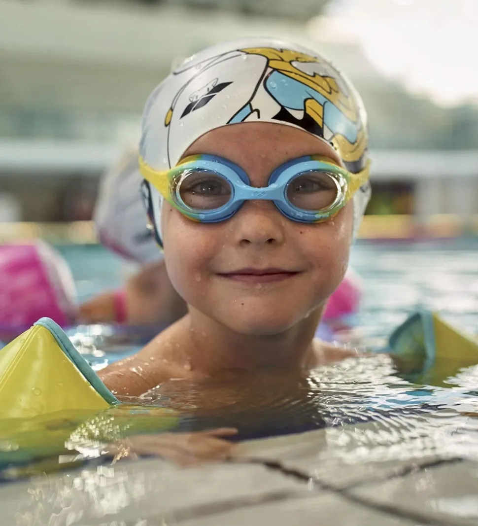 Arena Svømmebriller - Spider Kids - Clear Yellow/Lightblue