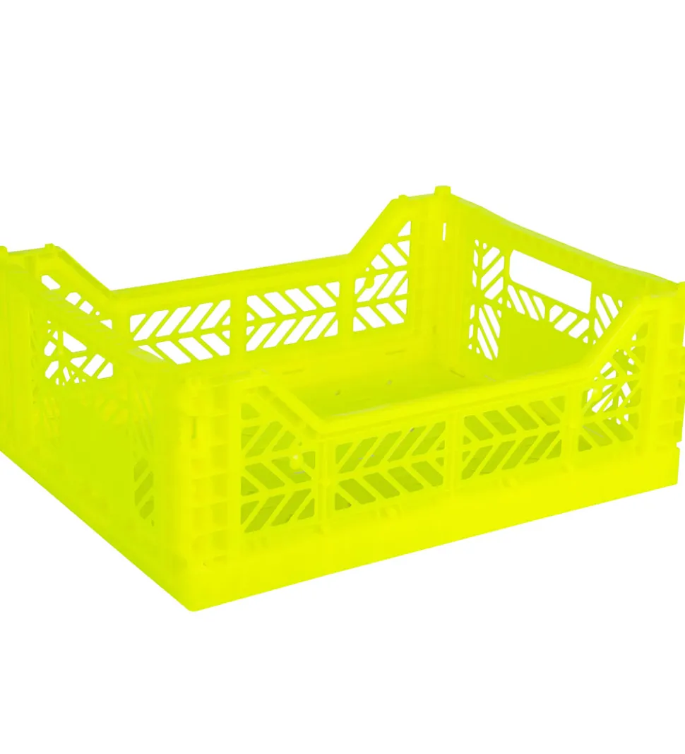 Aykasa Foldekasse - 40x30x15 cm - Midi - Neon Yellow