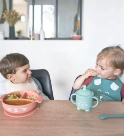 Babymoov Spisesæt - 4 Dele - Learn'isy - Rose m. Print