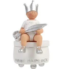 BAMBAM Krukke Til Første Hårlok - 9 cm - Hvid