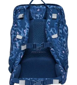 Beckmann Skoletaske - Classic - Cheetah - Mørkeblå