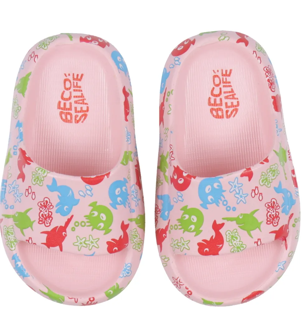 BECO Badesandaler - Sealife - Pink