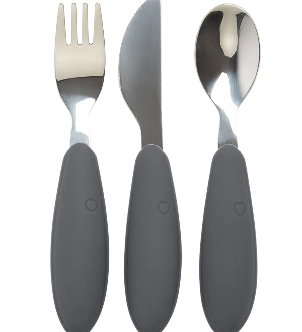 BIBS Børnebestik - 3-Pak - Iron