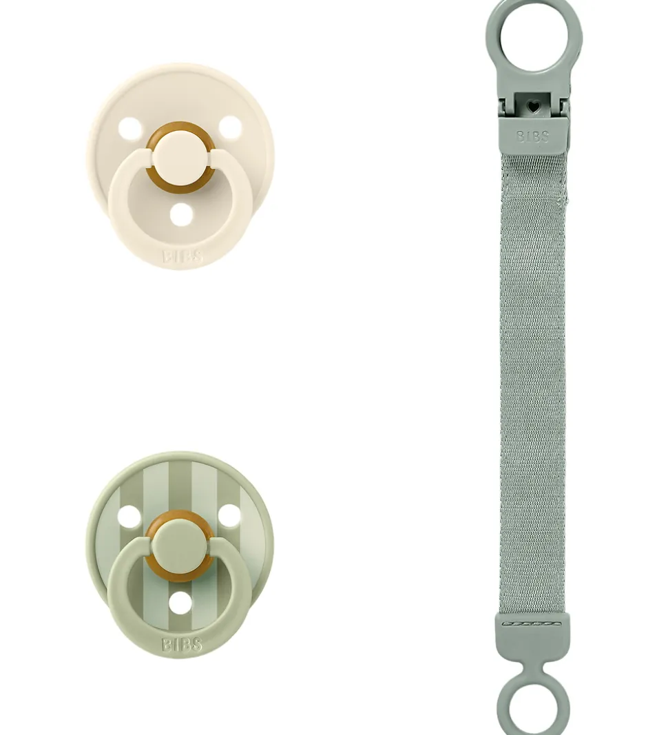 BIBS Colour Gavesæt - Sutter/Suttesnor - Str. 1 - Sage
