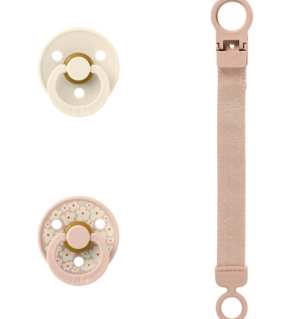 BIBS Colour Gavesæt - Sutter/Suttesnor - Str. 1 - Blush