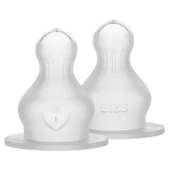 BIBS Flaskesut - 2-pak - Slow Flow - Silicone