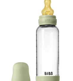 BIBS Sutteflaske - 240 ml - Glas/Naturgummi - Sage