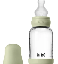 BIBS Sutteflaske - 120 ml - Glas/Silikone - Sage