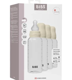 BIBS Sutteflasker - 4-pak - 270 ml - Silikone - Ivory