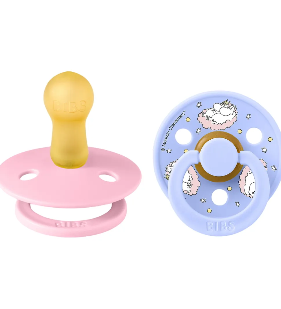 BIBS x Moomin Colour Sutter - Str. 2 - 2-pak - Baby Pink Mix