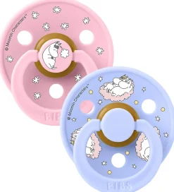BIBS x Moomin Colour Sutter - Str. 2 - 2-pak - Baby Pink Mix