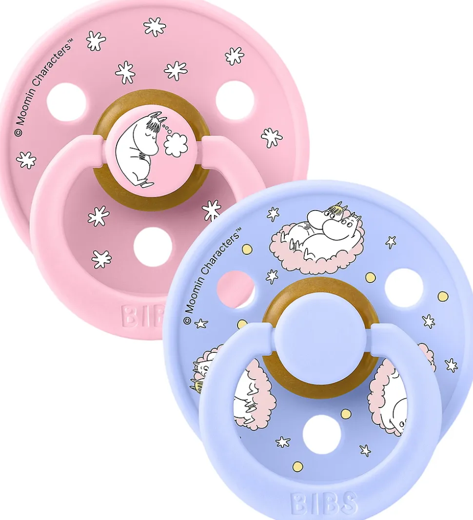 BIBS x Moomin Colour Sutter - Str. 2 - 2-pak - Baby Pink Mix