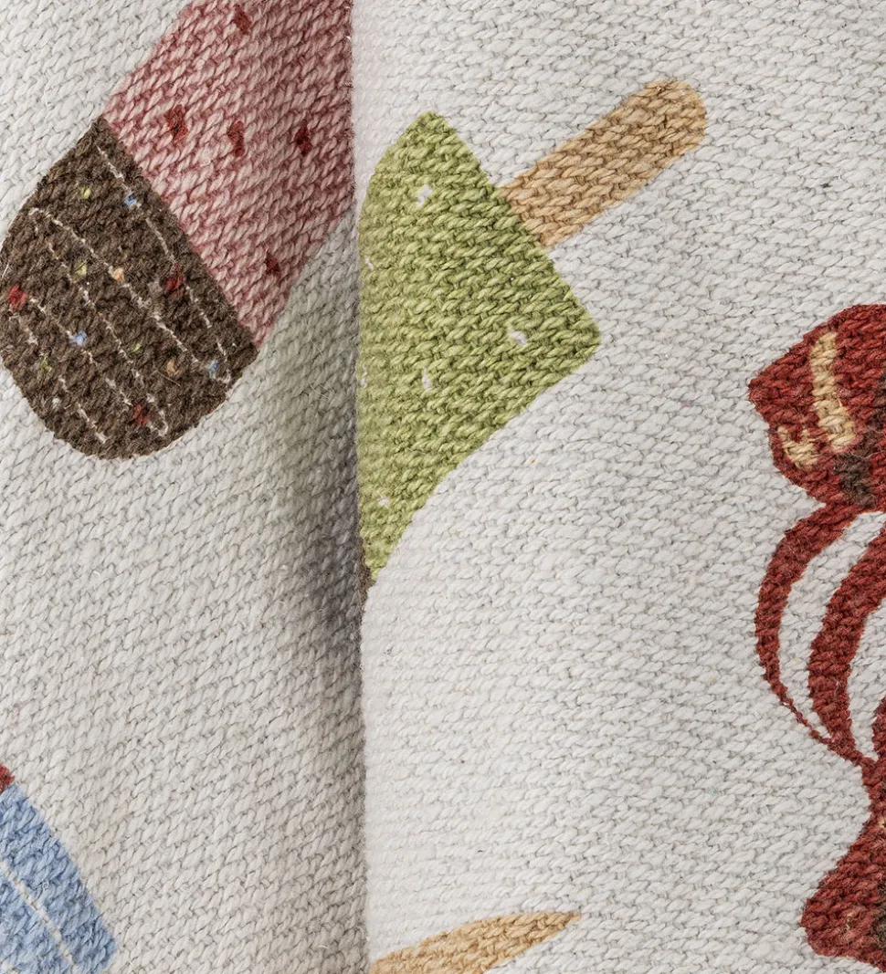 Bloomingville Mini Tæppe - 160x130 cm - Sweets Plaid - Nature