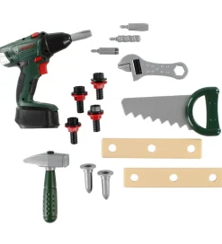 Bosch Mini Værktøjskasse m. Tilbehør - Legetøj - Mørkegrøn