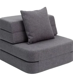 by KlipKlap Foldesofa - 3 Fold Single - 70 cm - Blue Grey/Grey