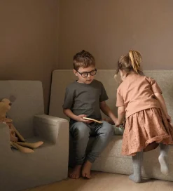 by KlipKlap Lænestol - Kids Chair - 43x43x50 cm - Beige m. Sand