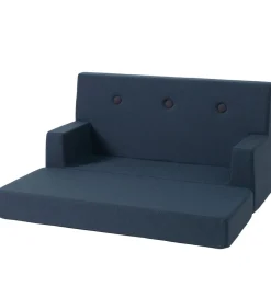 by KlipKlap Sofa - Kids Sofa - 100 cm - Dark Blue/Black