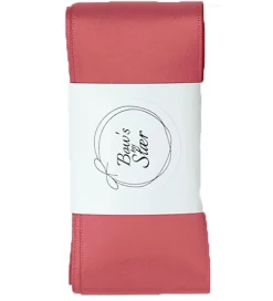 By Stær Dåbsbånd m. Sløjfe - Satin - Dusty Berry