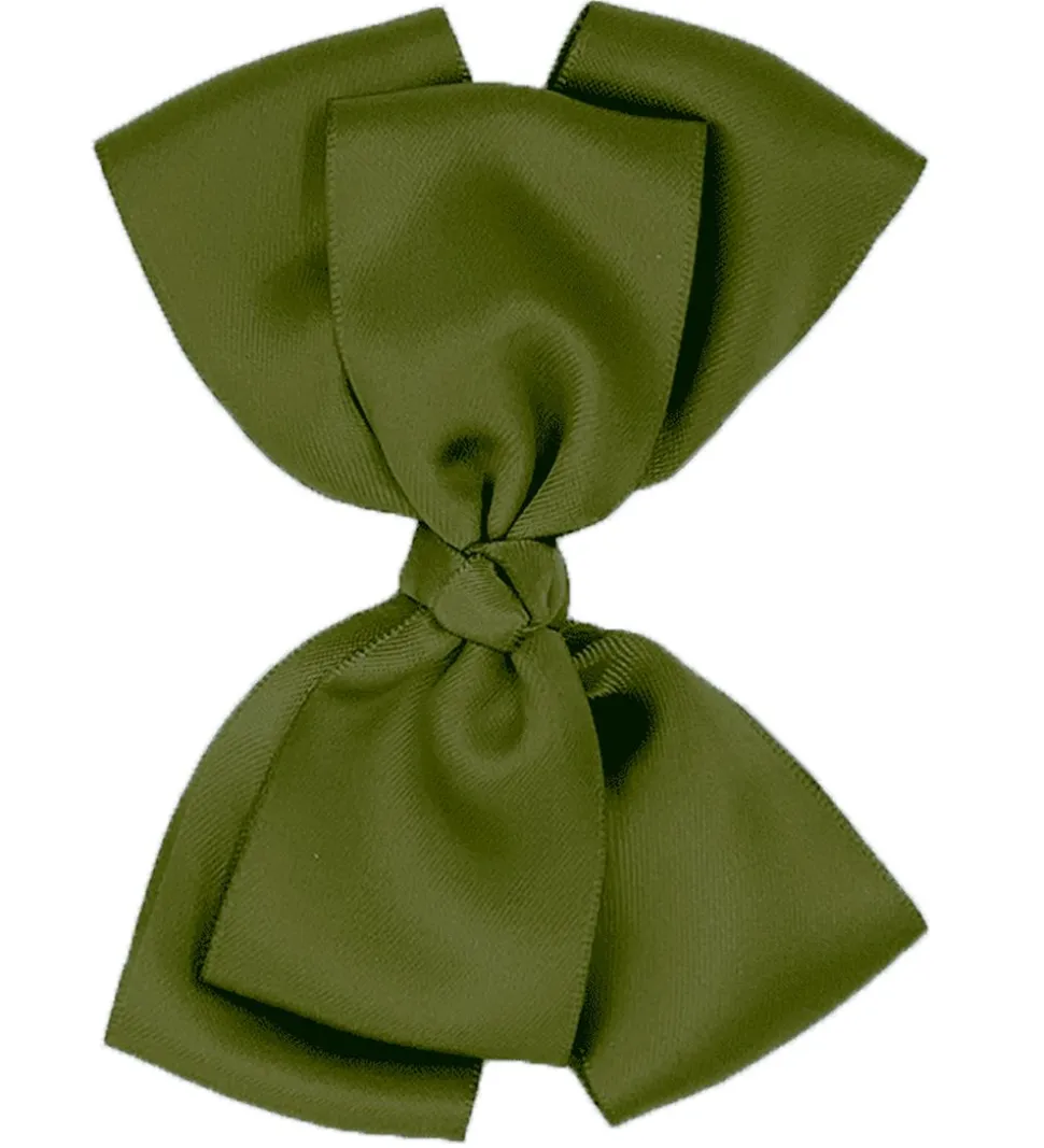 By Stær Dåbsbånd m. Sløjfe - Satin - Double Bow - Moss