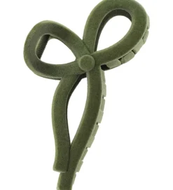 By Stær Hårklemme - Merina Velour - 13 cm - Stor - Støvet Grøn