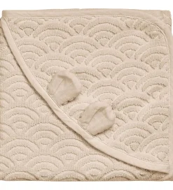Cam Cam Babyhåndklæde - 80x80 cm - Almond m. Ører