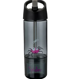 Carl Oscar Drikkedunk m. Sugerør - 2-i-1 - Grå m. Edderkop