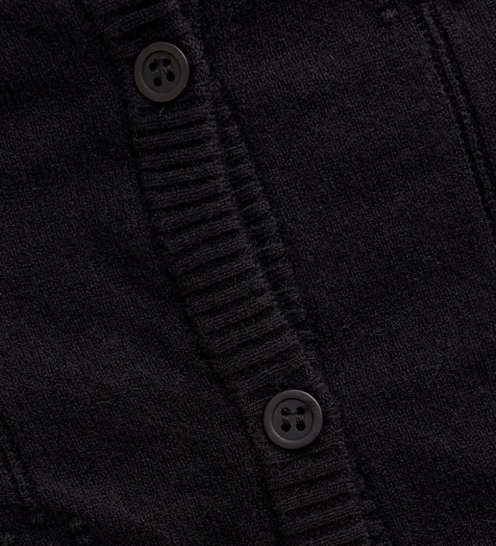 Creamie Cardigan - Strik - Pointelle - Sort