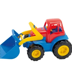 Dantoy Traktor m. Grab - 30 cm - Rød/Blå