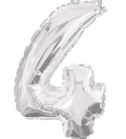 Decorata Party Foileballon - 95 cm - No 4 - Sølv