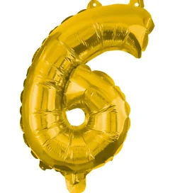 Decorata Party Foileballon - 85 cm - No 6 - Guld