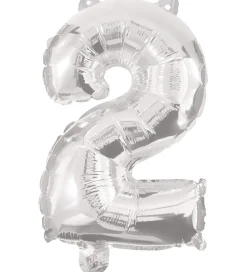 Decorata Party Foileballon - 95 cm - No 2 - Sølv