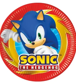 Decorata Party Paptallerkner - 8-pak - 19,5 cm - Sonic Speed