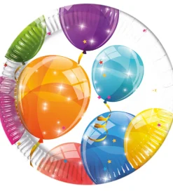 Decorata Party Paptallerkner - 8-pak - 19,5 cm - Sparkling Ballo