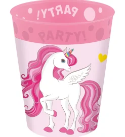 Decorata Party Plastikkopper - 4-pak - 250 ml - Unicorn Rainbow