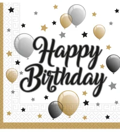 Decorata Party Servietter - 20-pak - 33x33 cm - Milestone Happy