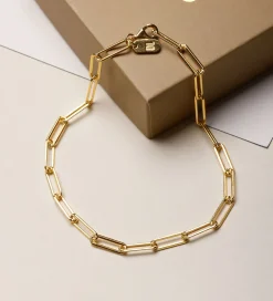 Design Letters Armbånd - Chunky Square - Large - 18K Guld