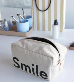 Design Letters Toilettaske - Smile - Natur/Sort