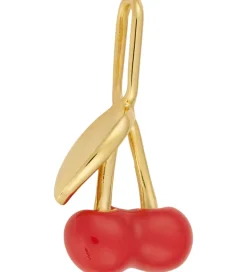 Design Letters Vedhæng - Darling Enamel - Kirsebær - 18k Guldbel