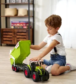 Dickie Toys Traktor - CLAAS Traktor m. Trailer - Lys/Lyd